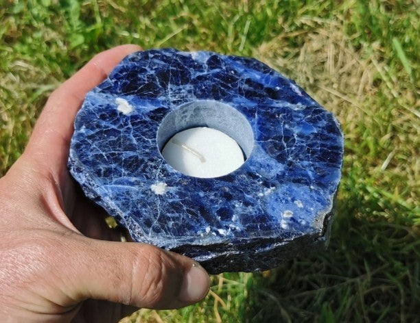 Bougeoir - Sodalite Tranche Polie
