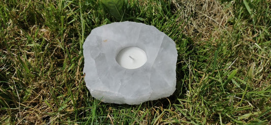 Bougeoir - Quartz Tranche Polie