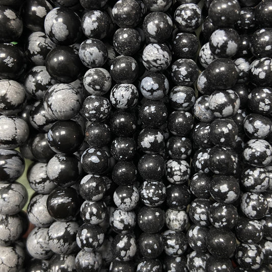 Rang - Obsidienne Flocon de Neige / Mouchetée (6 mm)