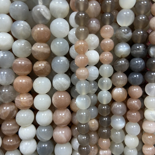 Rang - Pierre de Lune Multicolore Extra (6 mm)