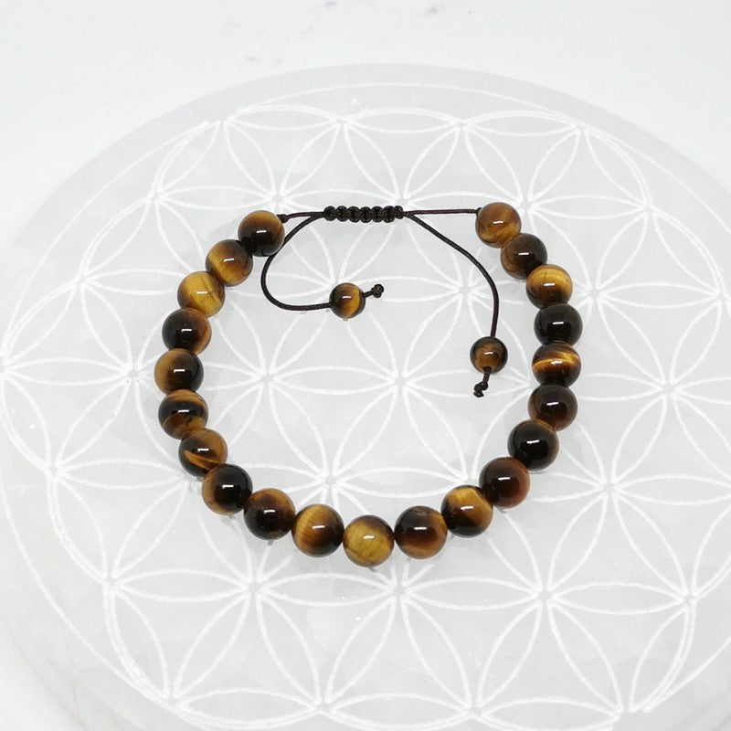 Bracelet Réglable Coulissant - Oeil de Tigre