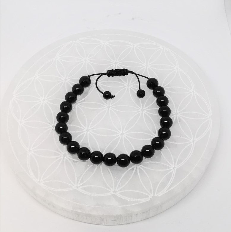 Bracelet Réglable Coulissant - Onyx