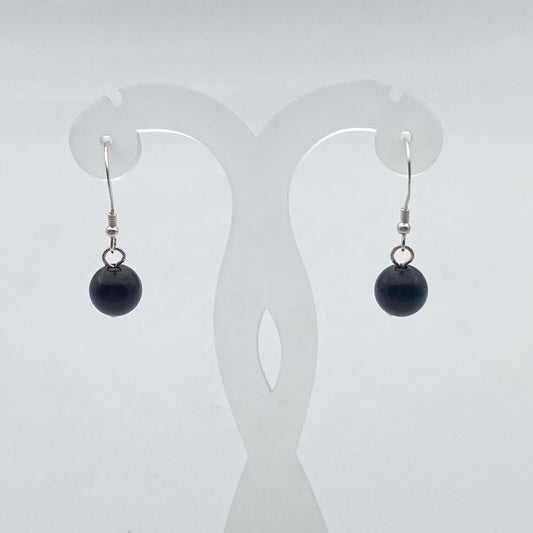 Boucles d'oreilles Argent - Perles Onyx