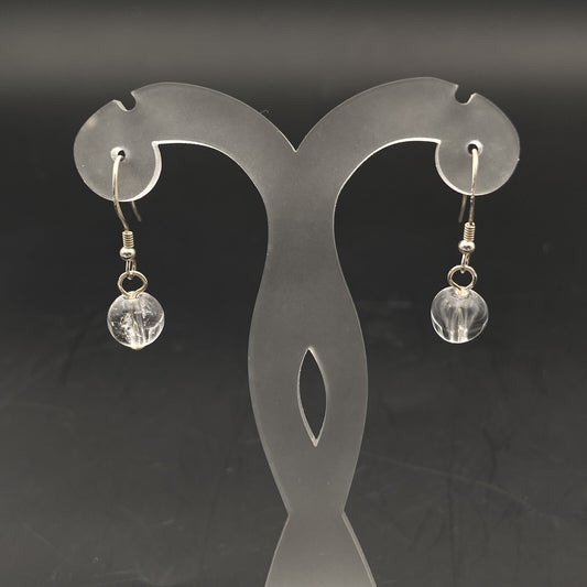 Boucles d'oreilles Argent - Perles Cristal de Roche