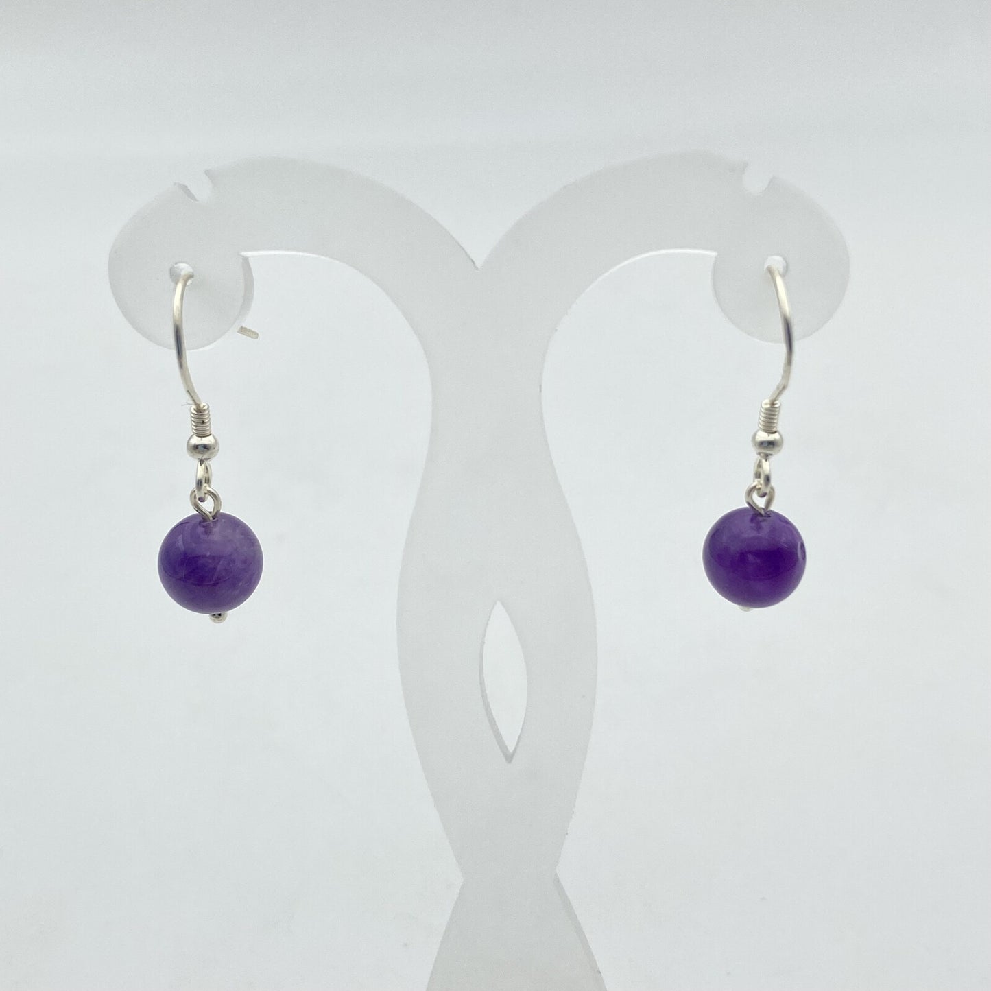 Boucles d'oreilles Argent - Perles Améthyste