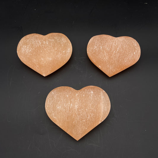 Coeur - Sélénite Orange - 6 x 6 cm