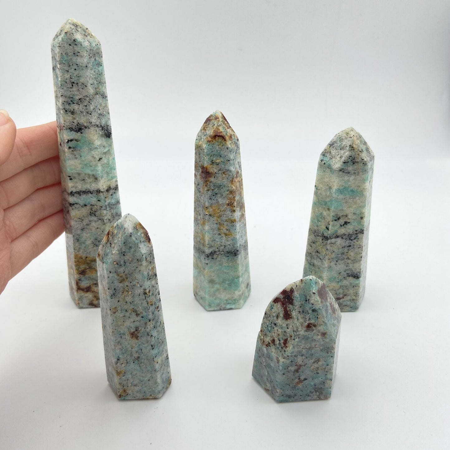 Lot de 5 Pointes Amazonite n°5