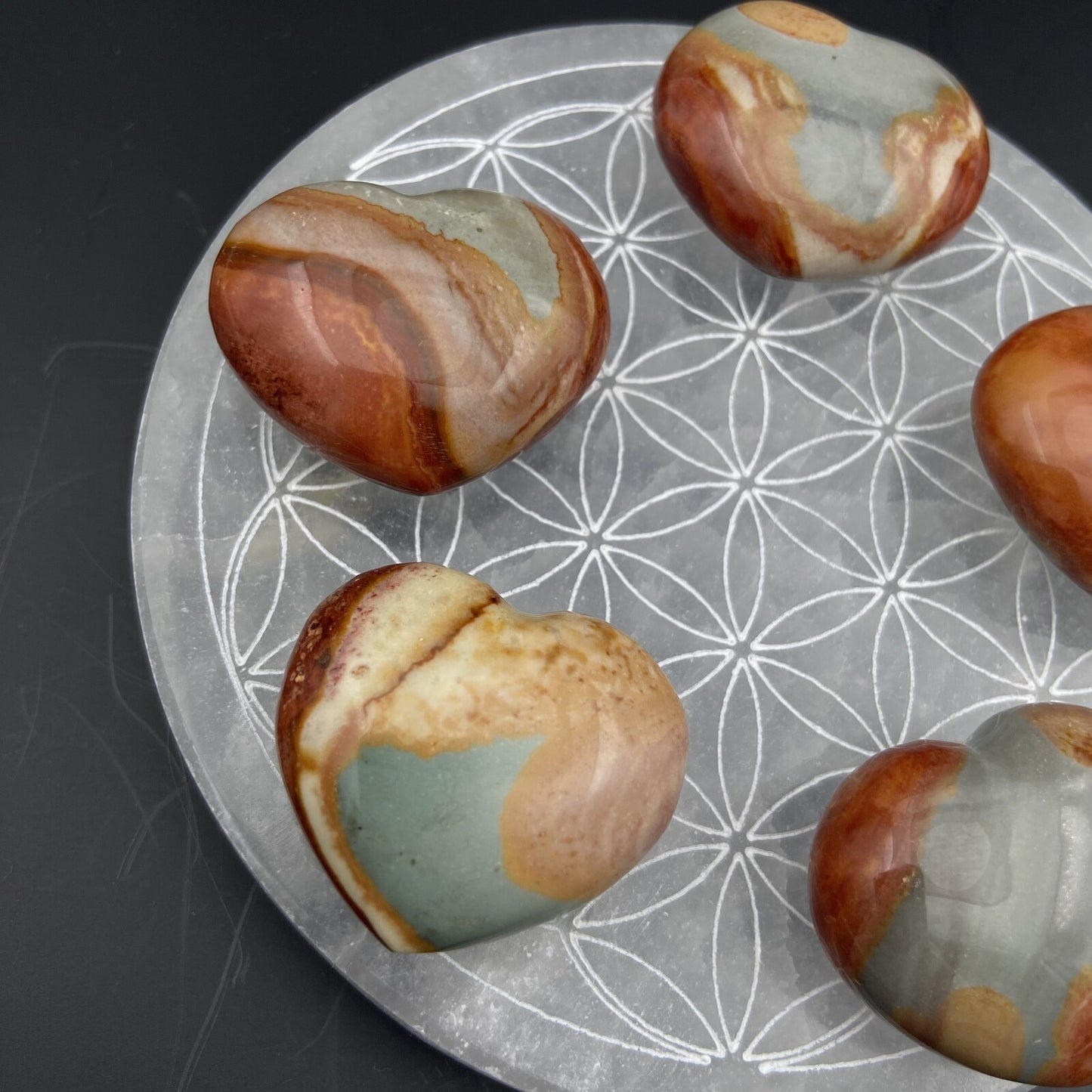 Petit Coeur - Jaspe Polychrome - Taille M