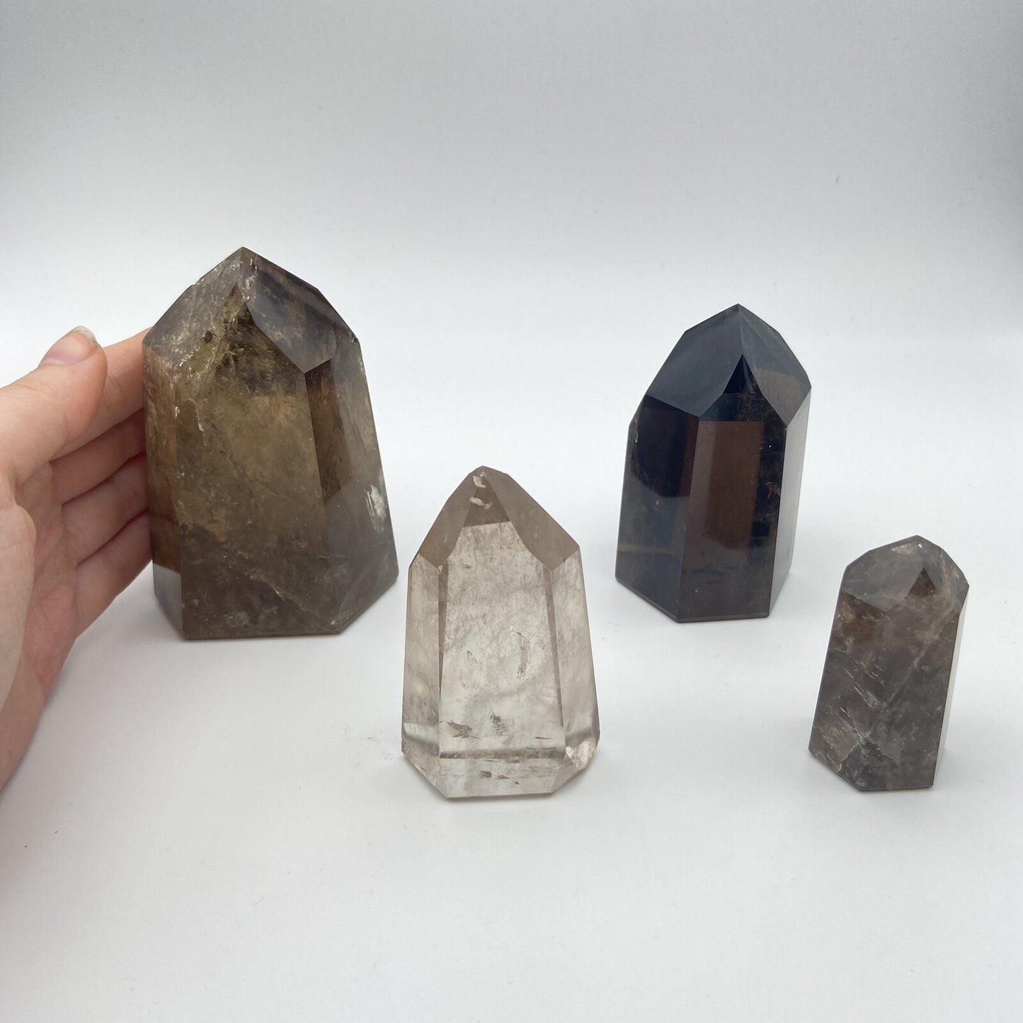 Lot de 4 Pointes Quartz Fumé n°2