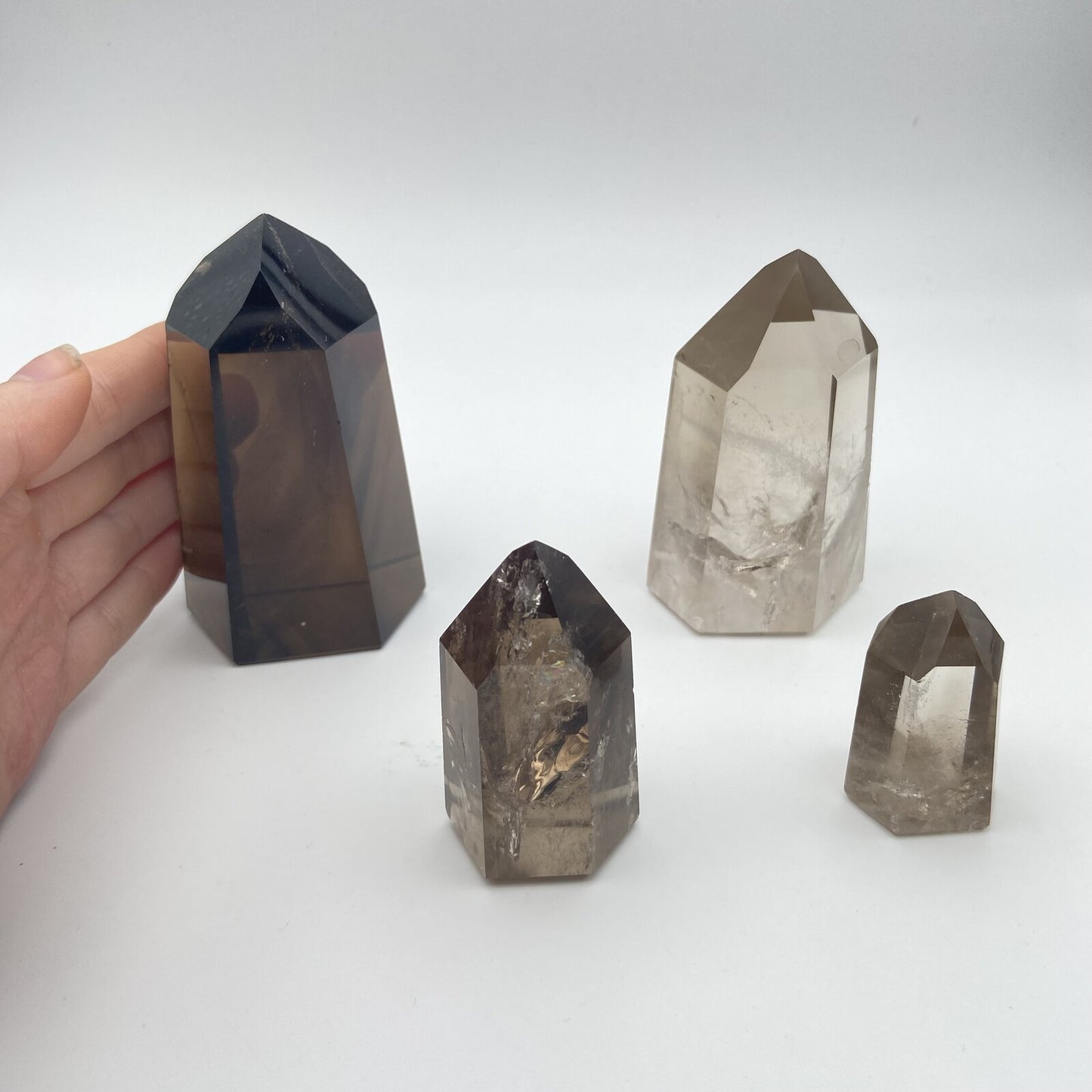Lot de 4 Pointes Quartz Fumé n°4