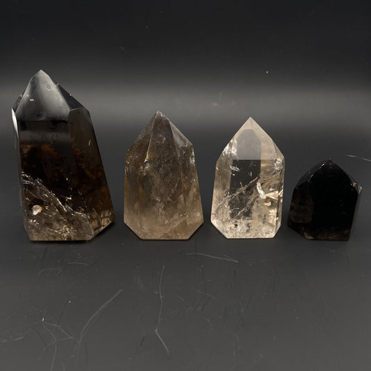 Lot de 4 Pointes Quartz Fumé n°5
