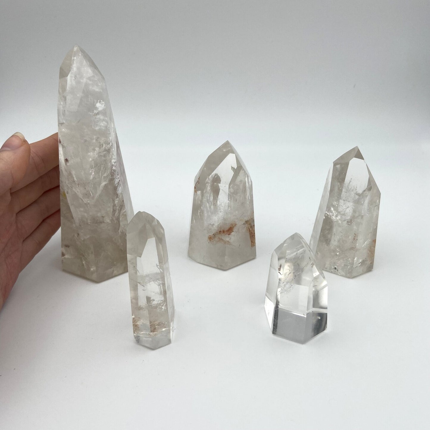 Lot de 5 Pointes Cristal de Roche n°2