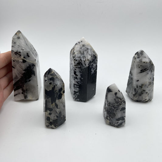 Lot de 5 Pointes Tourmaline / Quartz n°3