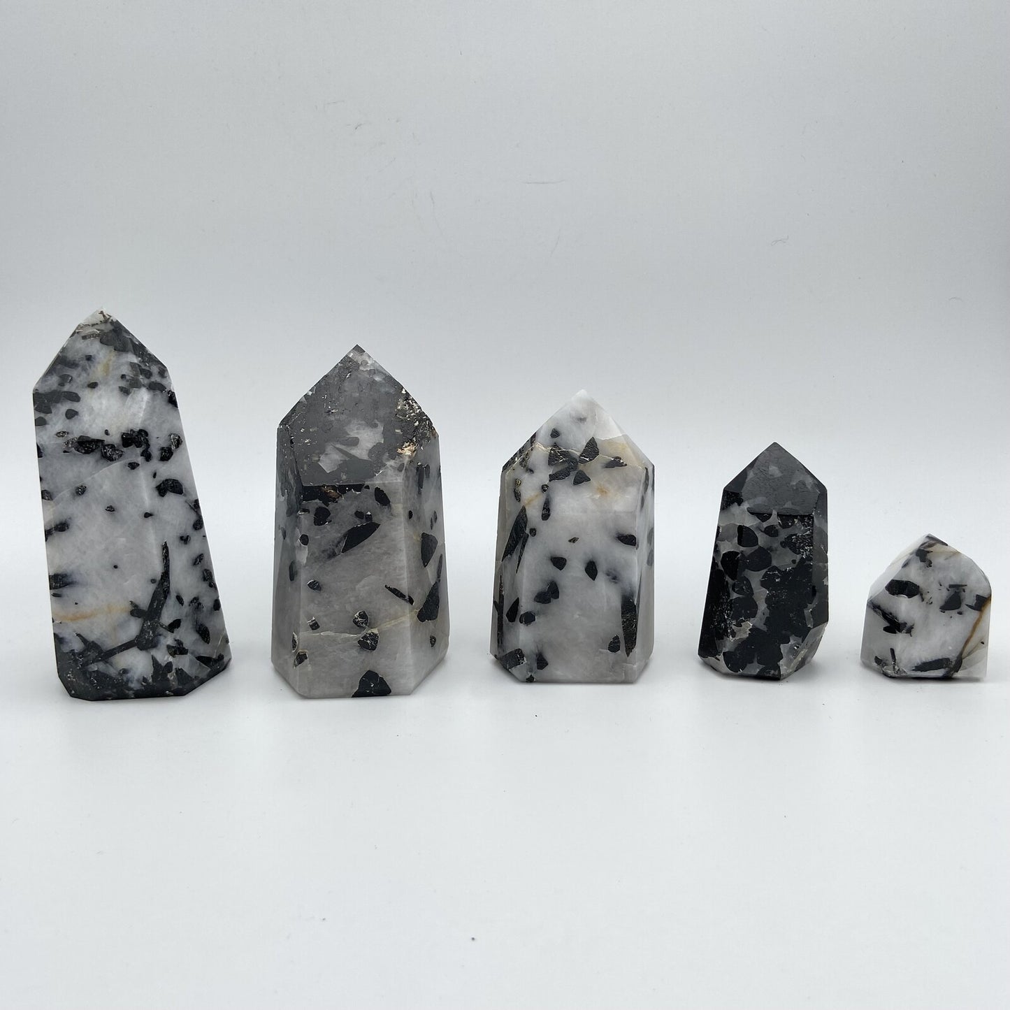 Lot de 5 Pointes Tourmaline / Quartz n°4