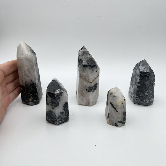 Lot de 5 Pointes Tourmaline / Quartz n°5