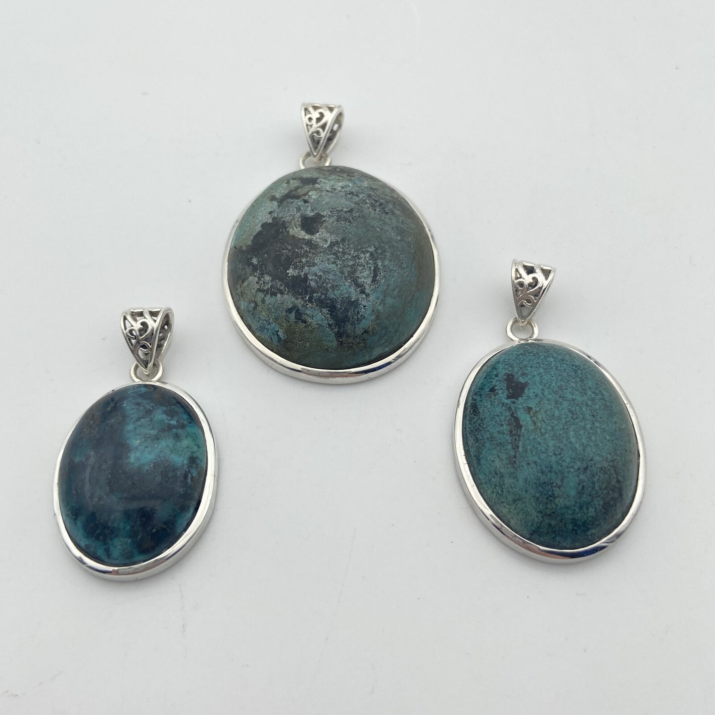 Lot de 3 Pendentifs Argent - Turquoise n°2