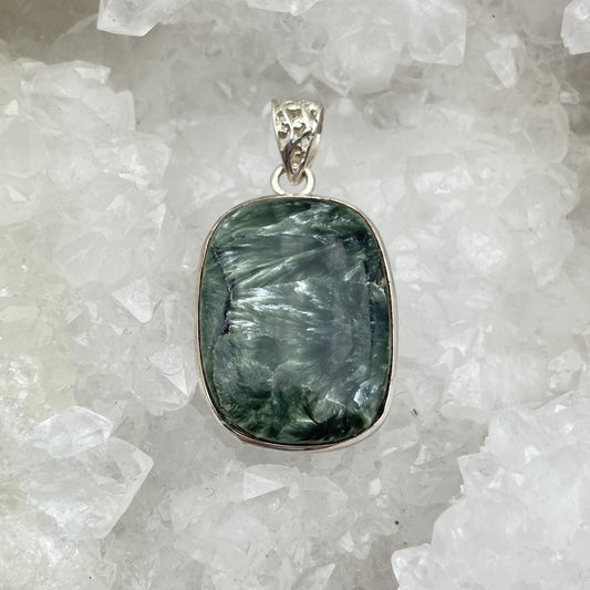Lot de 3 Pendentifs Argent - Séraphinite n°1