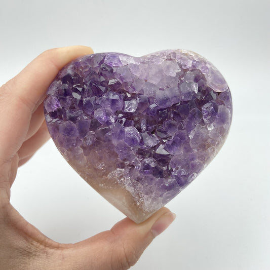 Lot de 3 Coeurs - Améthyste n°1 - 570 g