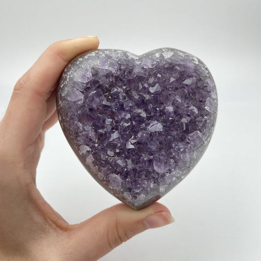 Lot de 3 Coeurs - Améthyste n°5 - 970 g