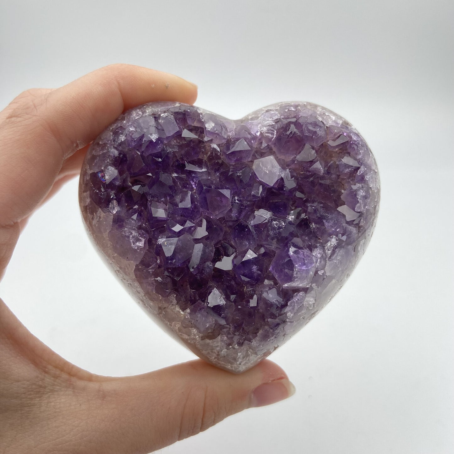 Lot de 3 Coeurs - Améthyste n°6 - 850 g