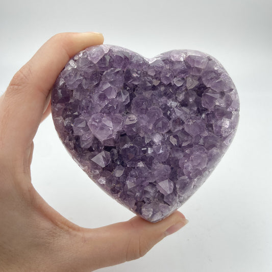 Lot de 3 Coeurs - Améthyste n°8 - 750 g