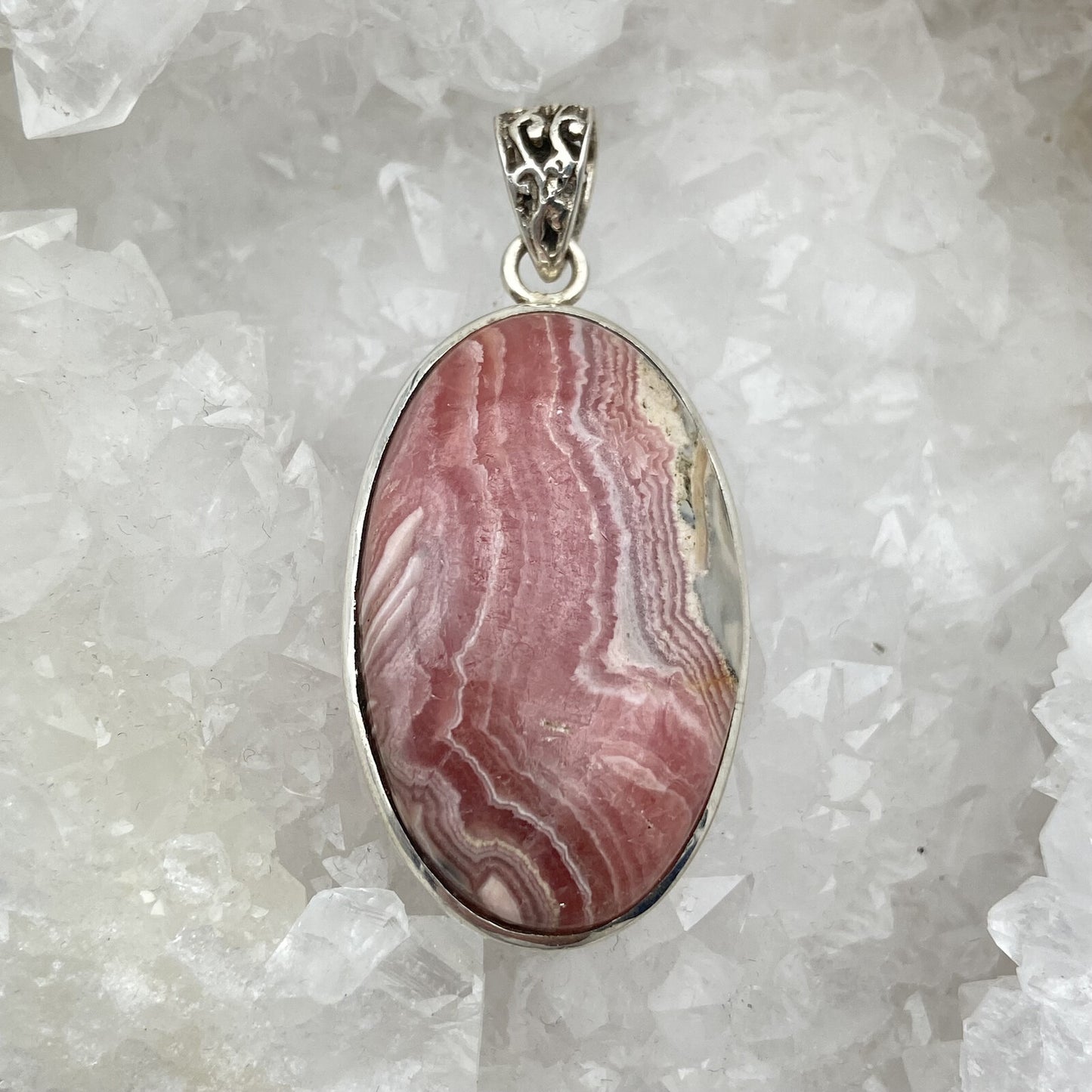 Lot de 3 Pendentifs Argent - Rodhocrosite n°1