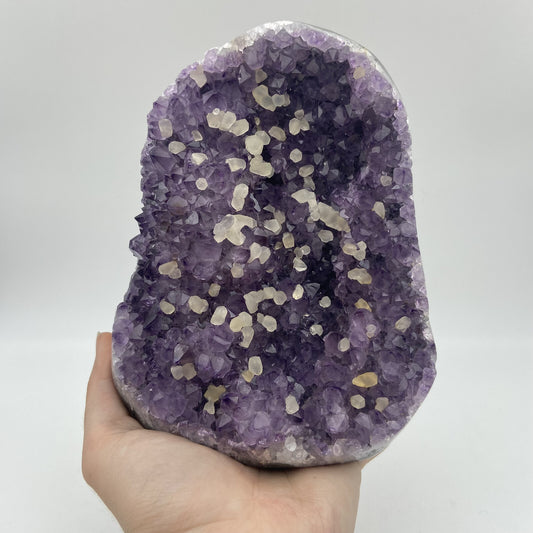 Lot de 3 Améthystes Brutes - Bords Polis n°2 - 2,970 kg