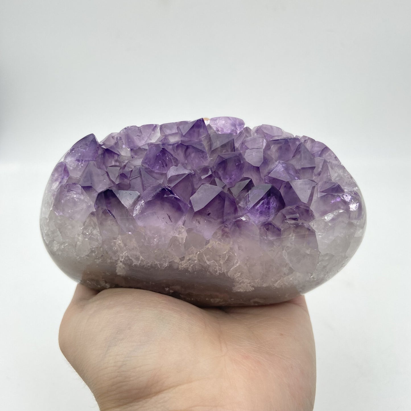 Lot de 3 Améthystes Brutes - Bords Polis n°4 - 2,840 kg