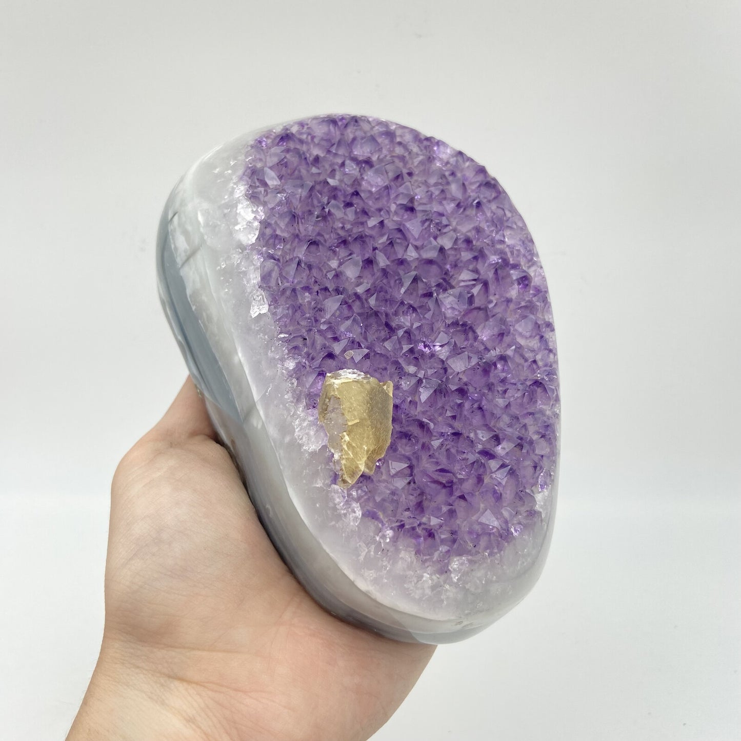 Lot de 3 Améthystes Brutes - Bords Polis n°5 - 2,970 kg