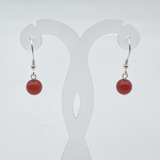 Boucles d'oreilles Argent - Perles Cornaline