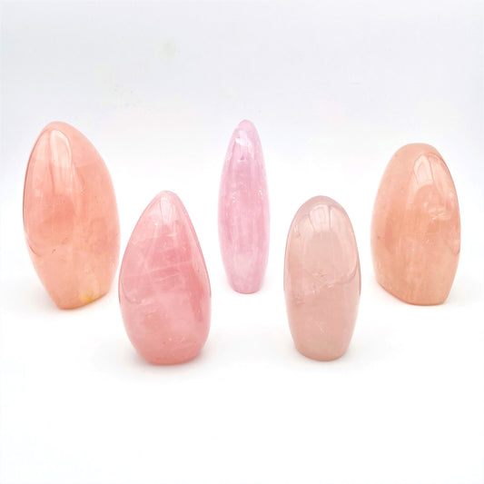 Lot de 5 Formes Libres - Quartz Rose n°1