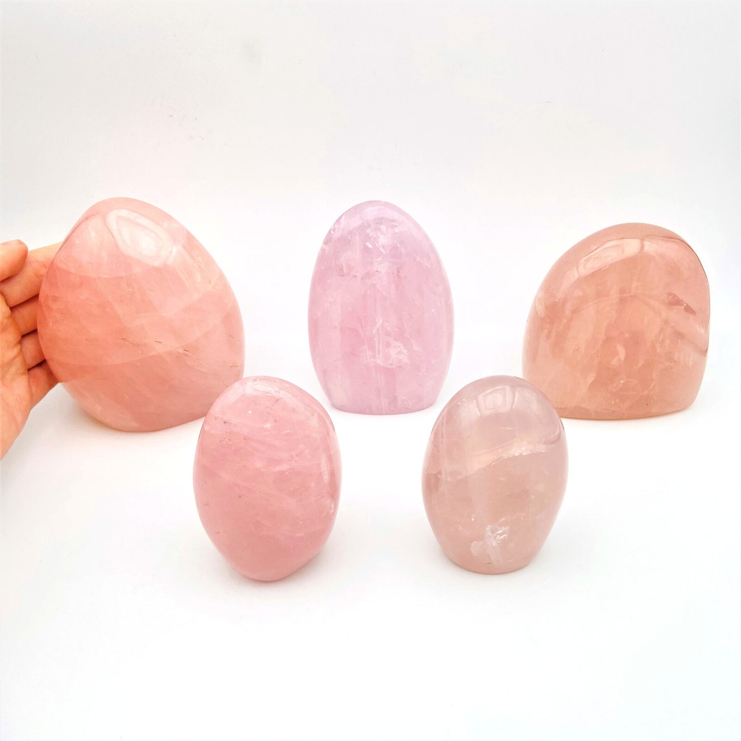Lot de 5 Formes Libres - Quartz Rose n°1