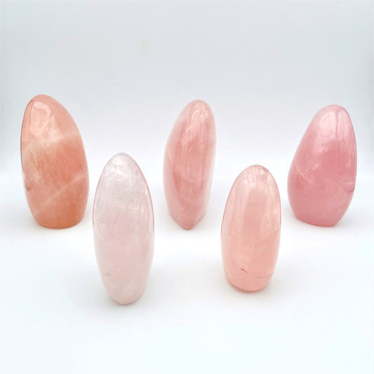 Lot de 5 Formes Libres - Quartz Rose n°2