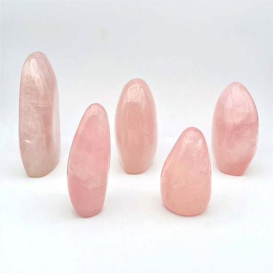 Lot de 5 Formes Libres - Quartz Rose n°3