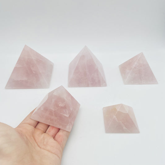 Lot de 5 Pyramides - Quartz Rose n°5