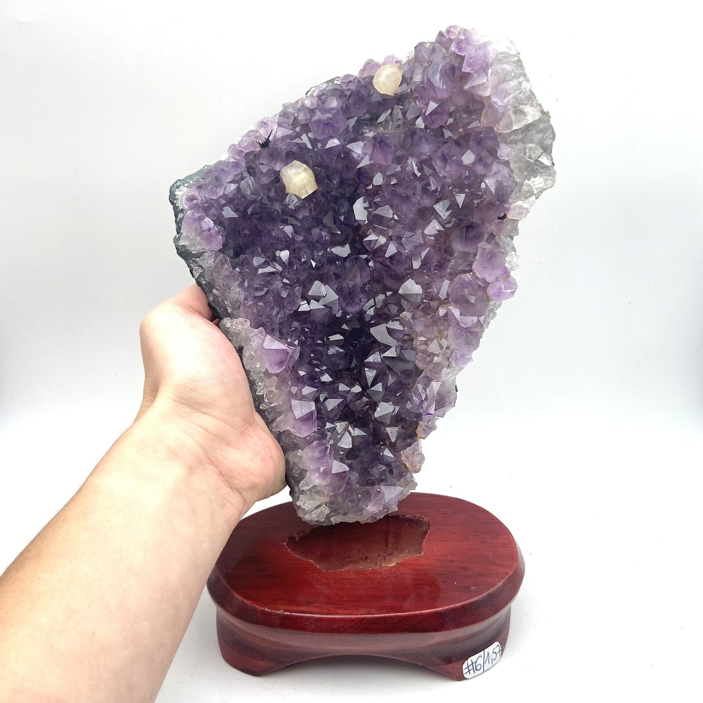 Améthyste Brute - Base Bois (pièce n°6) - 1,570 kg