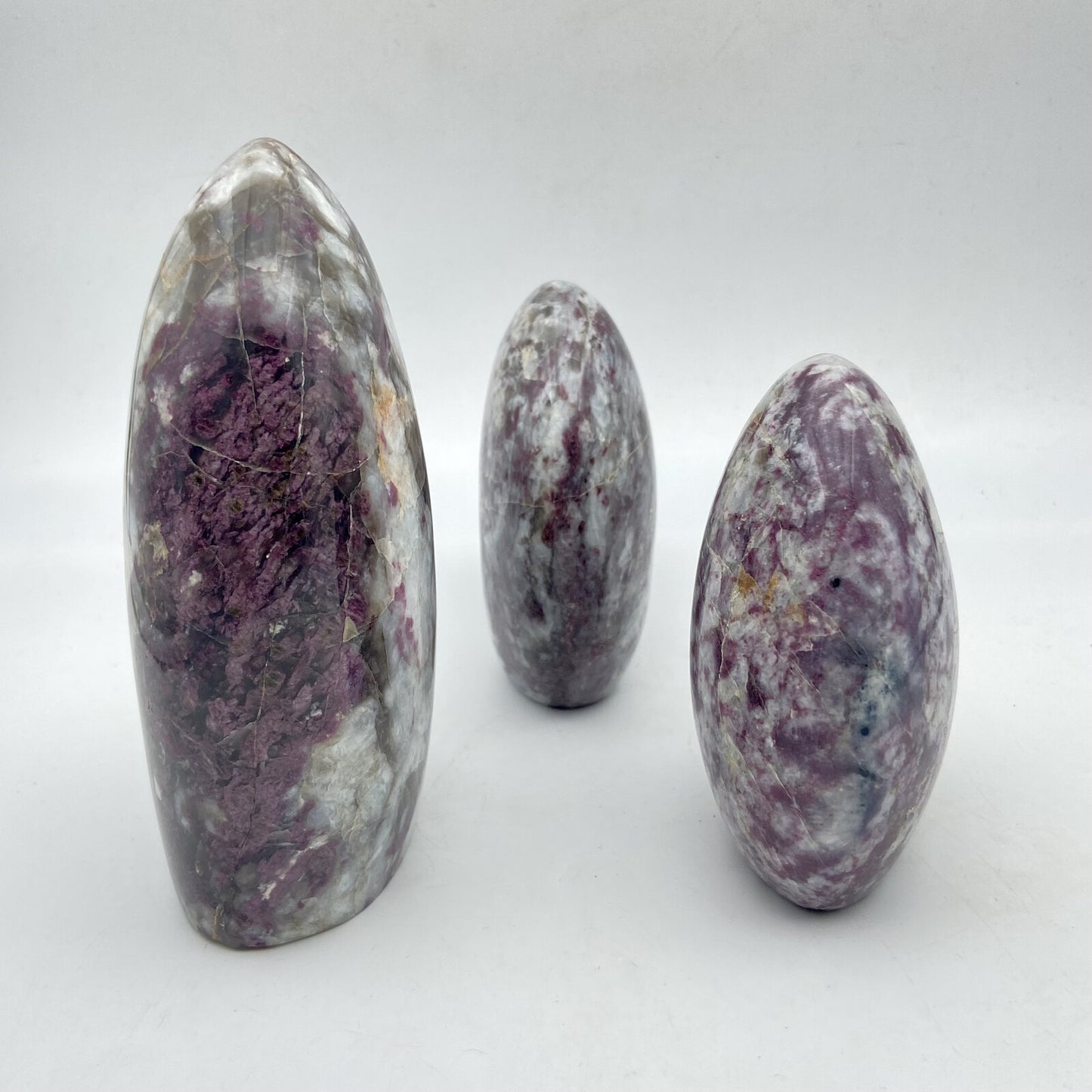 Lot de 3 Formes Libres - Tourmaline Rose n°3