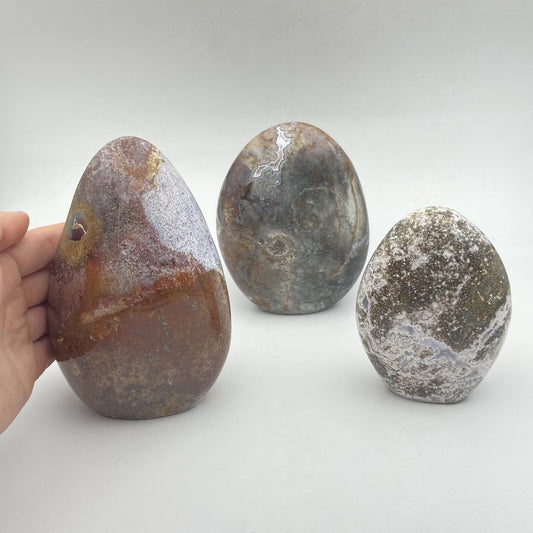 Lot de 3 Formes Libres - Jaspe Océan / Orbiculaire n°3