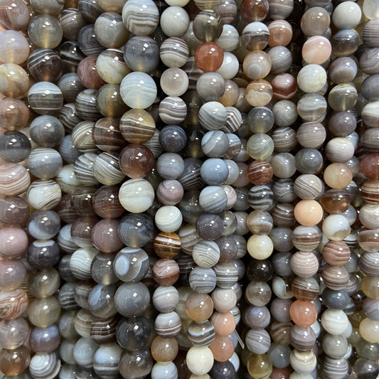 Rang - Agate du Botswana (8 mm)