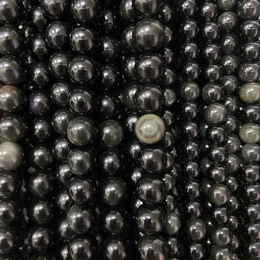 Rang - Obsidienne Noire / Arc-en-ciel (8 mm)