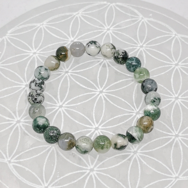 Bracelet - Agate Arbre (8 mm)