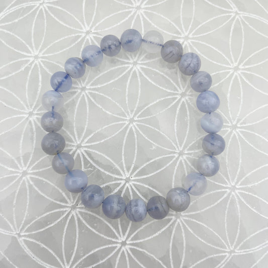 Bracelet - Calcédoine (8 mm)