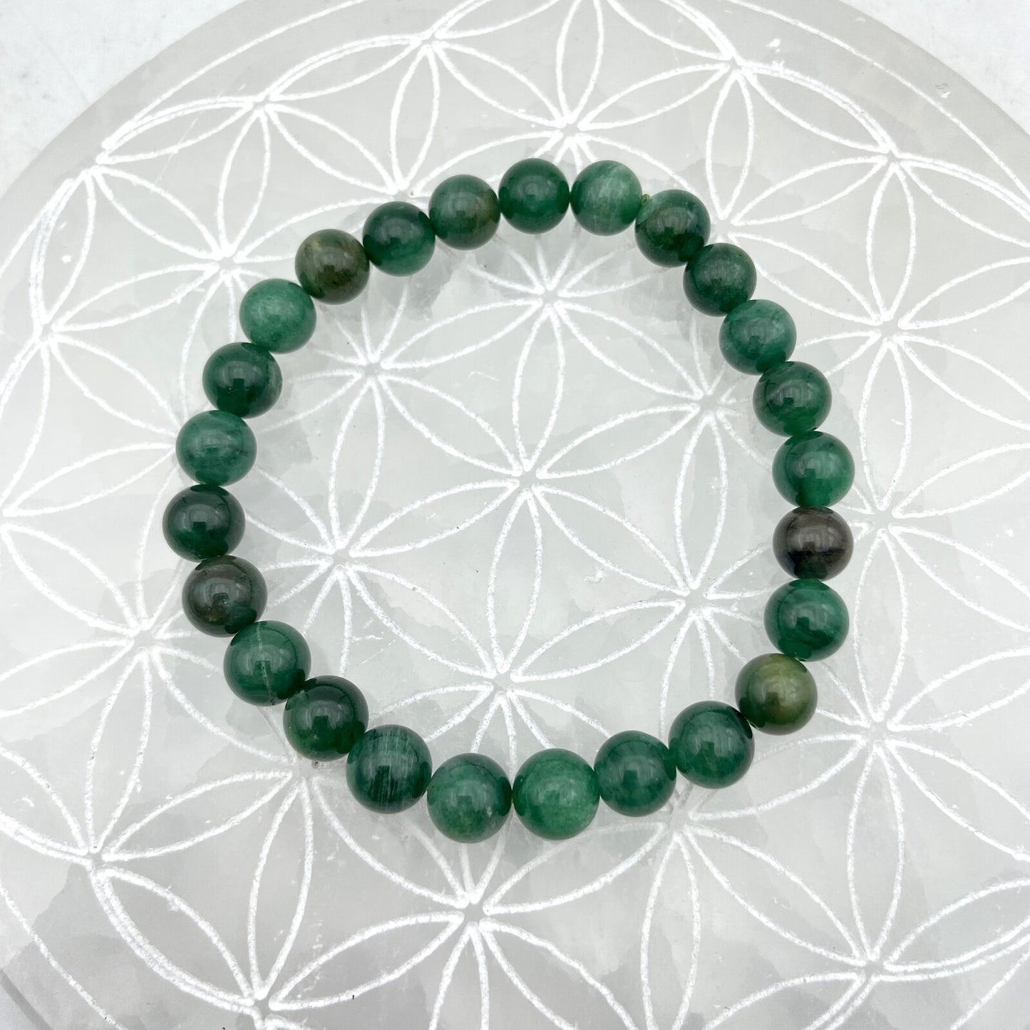 Bracelet - Mica Vert (8 mm) - EXTRA