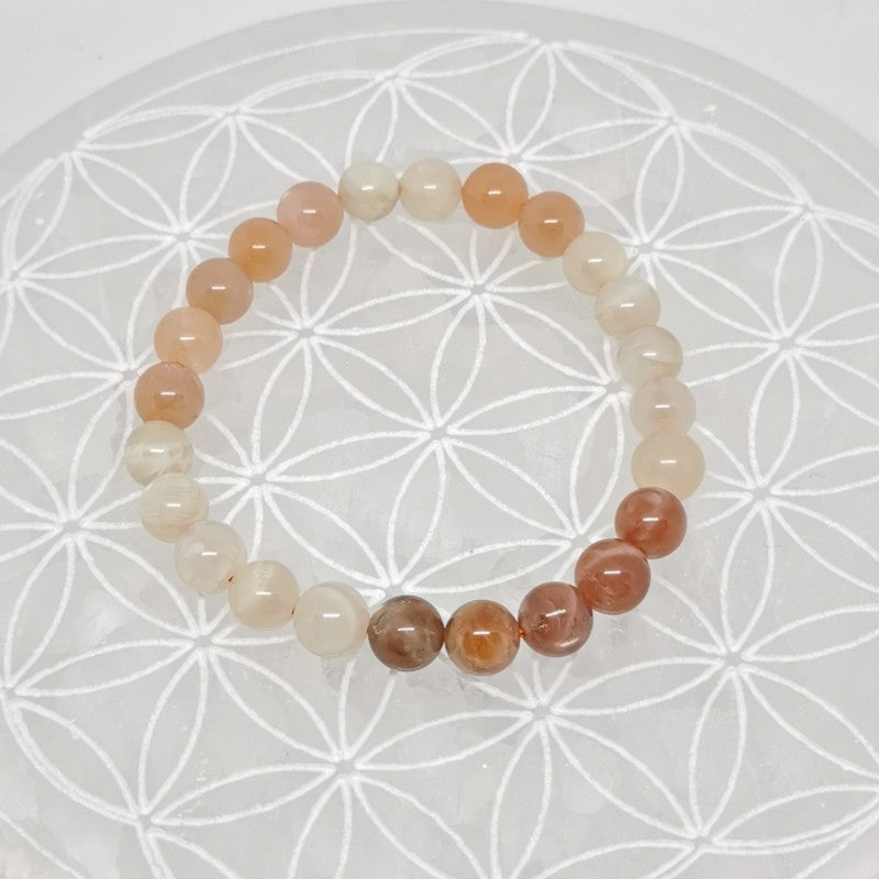 Bracelet - Pierre de Lune Multicolore EXTRA (8 mm)