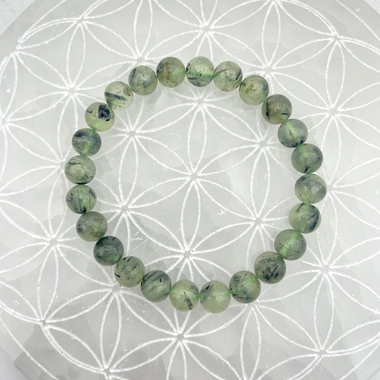 Bracelet - Préhnite / Épidote (8 mm)