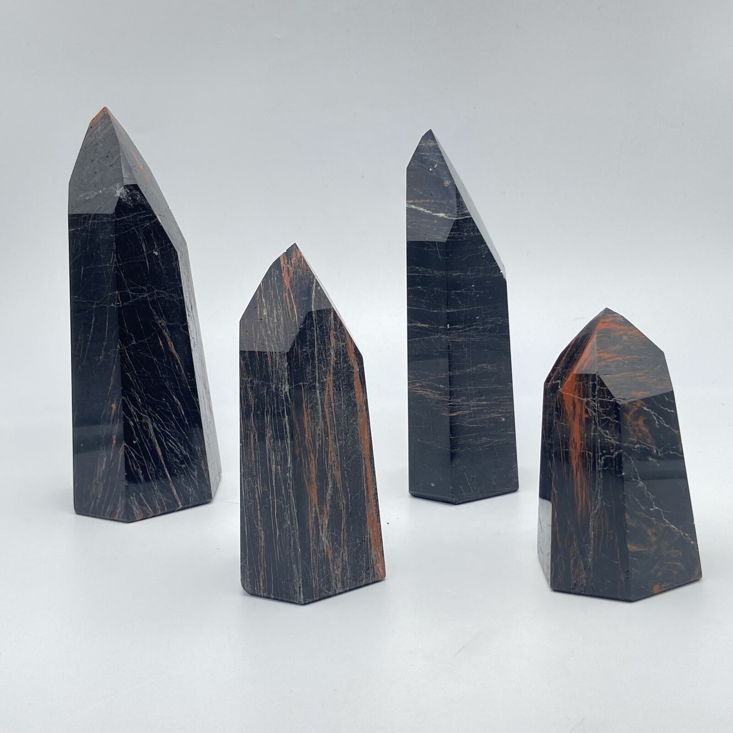 Lot de 4 Pointes - Tourmaline Noire n°6