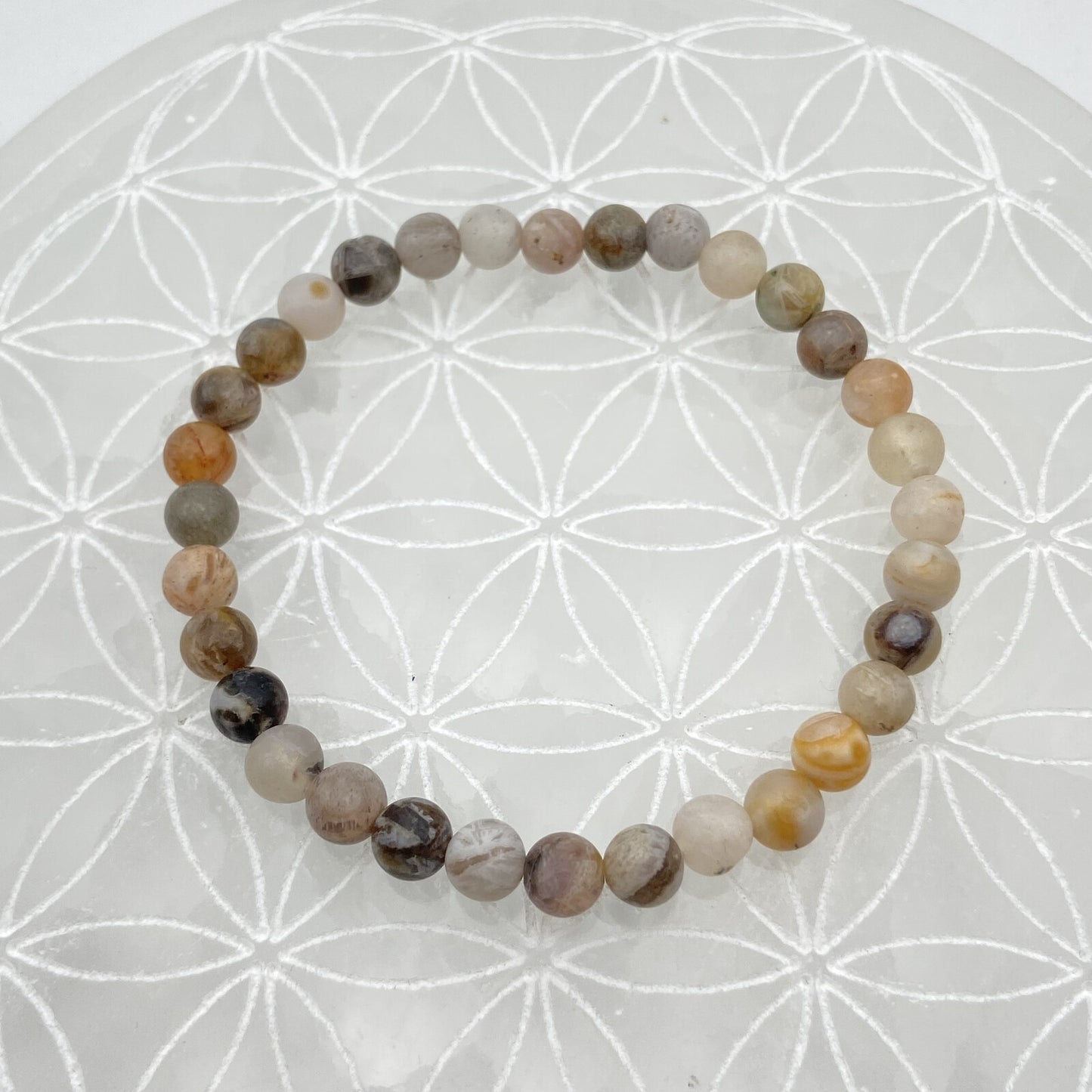 Bracelet - Agate Bambou (6 mm)