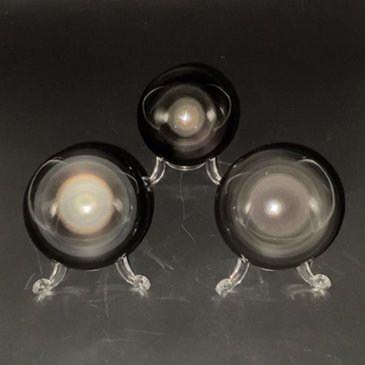Lot de 3 Sphères - Obsidienne Oeil Céleste n°4