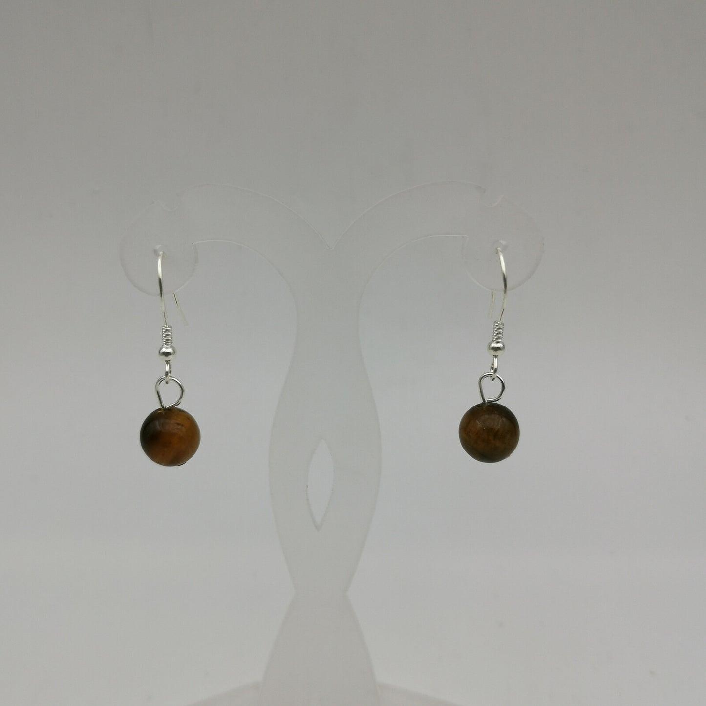 Boucles d'oreilles Argent - Perles Œil de tigre