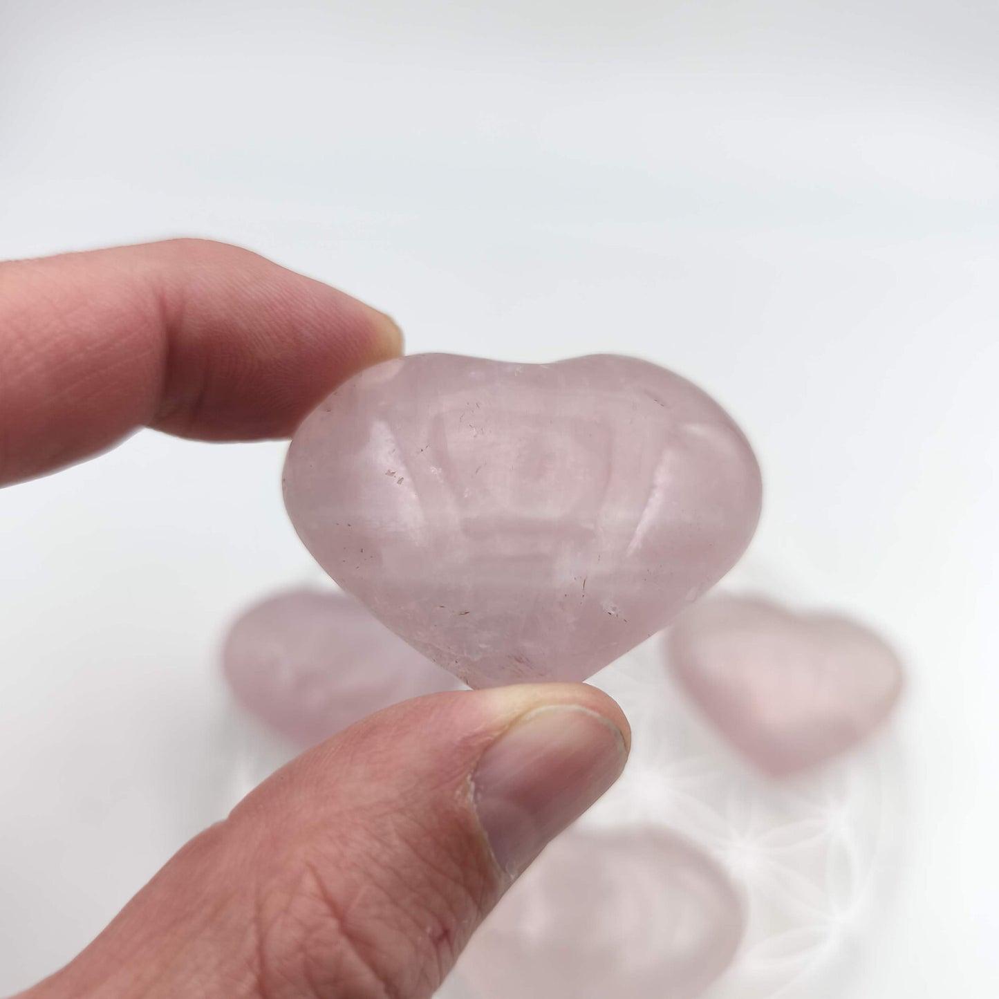 Petit Coeur - Quartz Rose - Taille G